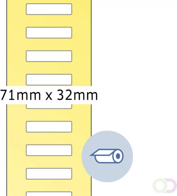 Herma Rol etiketten thermotransfer 71x32 mm wit papier licht glanzend 5000 st.