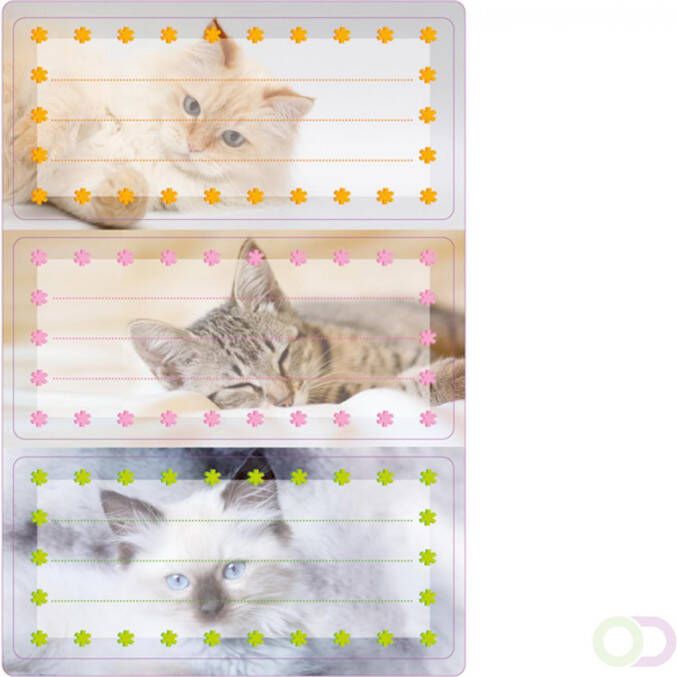 Herma Schooletiketten katten glitters