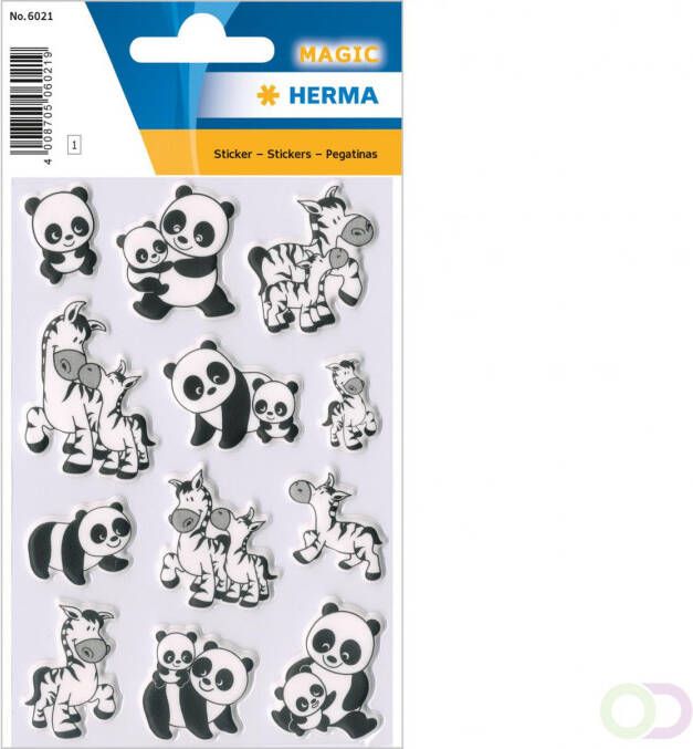 Herma Stickers Panda- En Zebrafamilies Foam