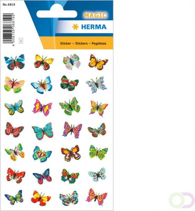 HERMA Etiket 6819 vlinder glitter folie