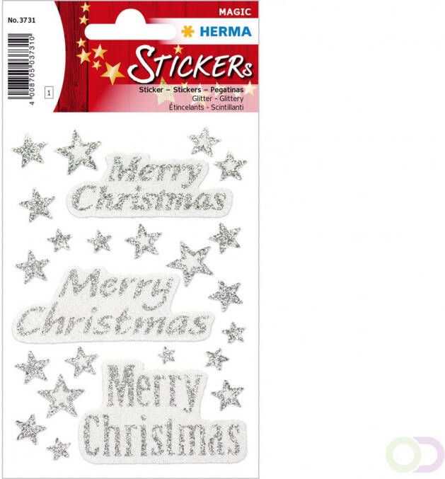 Herma Stickers Vrolike Kerstmis glitter