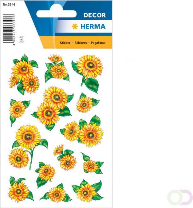 Herma Stickers zonnebloemen glanzend