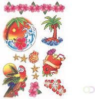 Herma Tattoos Colour Art Hawaii Glitter