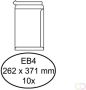 Hermes Envelop akte EB4 262x371mm zelfklevend wit pak Ã  10 stuks - Thumbnail 1