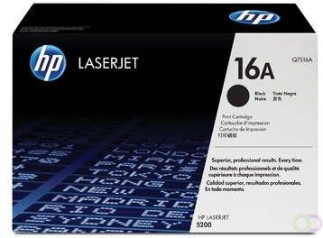 HP 16A originele zwarte LaserJet tonercartridge (Q7516A)