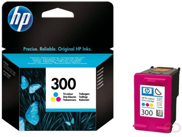 HP 300 originele drie-kleuren inktcartridge (CC643EE)