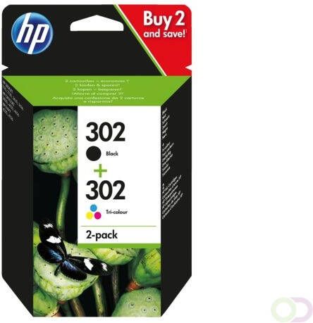 HP 302 Inktcartridge zwart+kleur(X4D37AE )