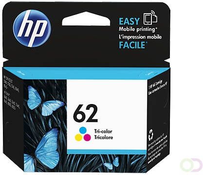 HP 62 originele drie-kleuren inktcartridge (C2P06AE)