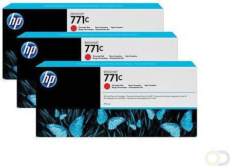 HP 771C chromatisch rode DesignJet inktcartridges 775 ml 3-pack (B6Y32A)