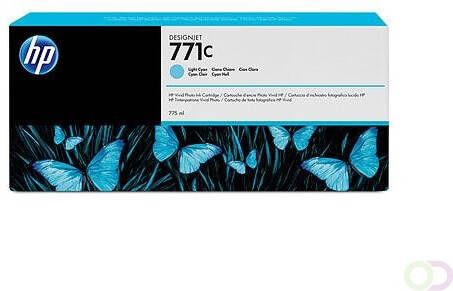 HP 771C licht-cyaan DesignJet inktcartridge 775 ml (B6Y12A)