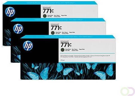 HP 771C originele ink cartridge matzwart standard capacity 3 x 775ml 3-pack