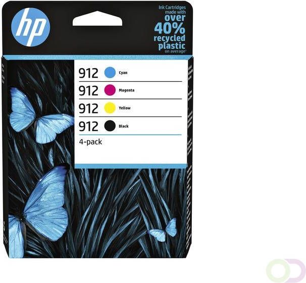 HP Inktcartridge 6ZC74AE 912 zwart 3 kleuren