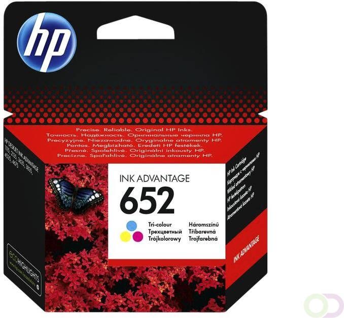 HP Inktcartridge F6V24AE 652 kleur