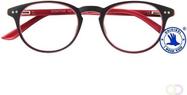 I Need You Leesbril Dokter New +1.50 dpt grijs rood