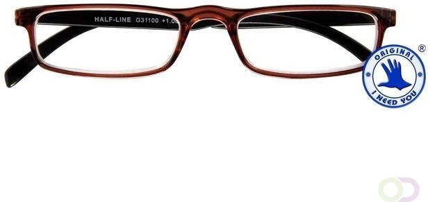 I Need You Leesbril Half-line 1.50 dpt bruin