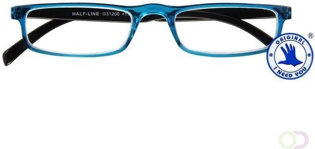 I Need You Leesbril Half-line 2.50 dpt blauw