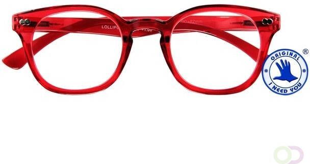I Need You Leesbril Lollipop +3.00 dpt rood