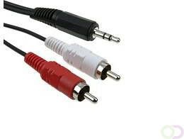 Icidu Kabel audio mini jack to 2xRCA M MM 2meter zwart