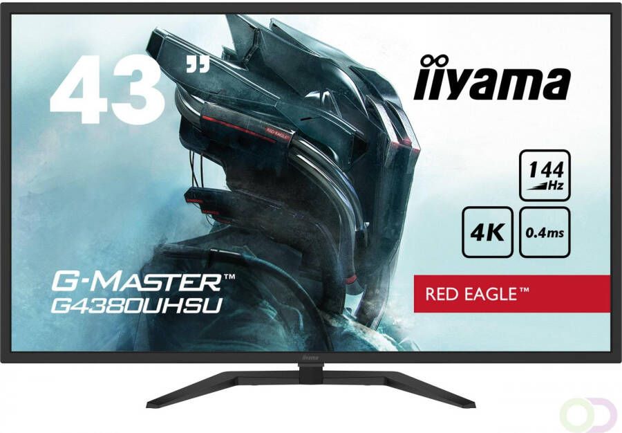 Iiyama G-MASTER G4380UHSU-B1 computer monitor 108 cm (42.5") 3840 x 2160 Pixels 4K Ultra HD LED Zwart (G4380UHSU-B1)