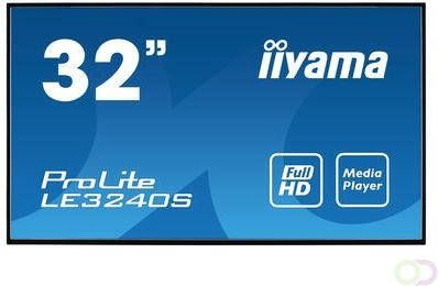 Iiyama LE3240S-B3 beeldkrant Digitale signage flatscreen 80 cm (31.5") LED 350 cd mÂ² Full HD Zwart 16 7 (LE3240S-B3)