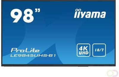 Iiyama LE9845UHS-B1 beeldkrant Digitale signage flatscreen 2 49 m (98") LED Wifi 350 cd mÂ² 4K Ultra HD Zwart Type processor Andr