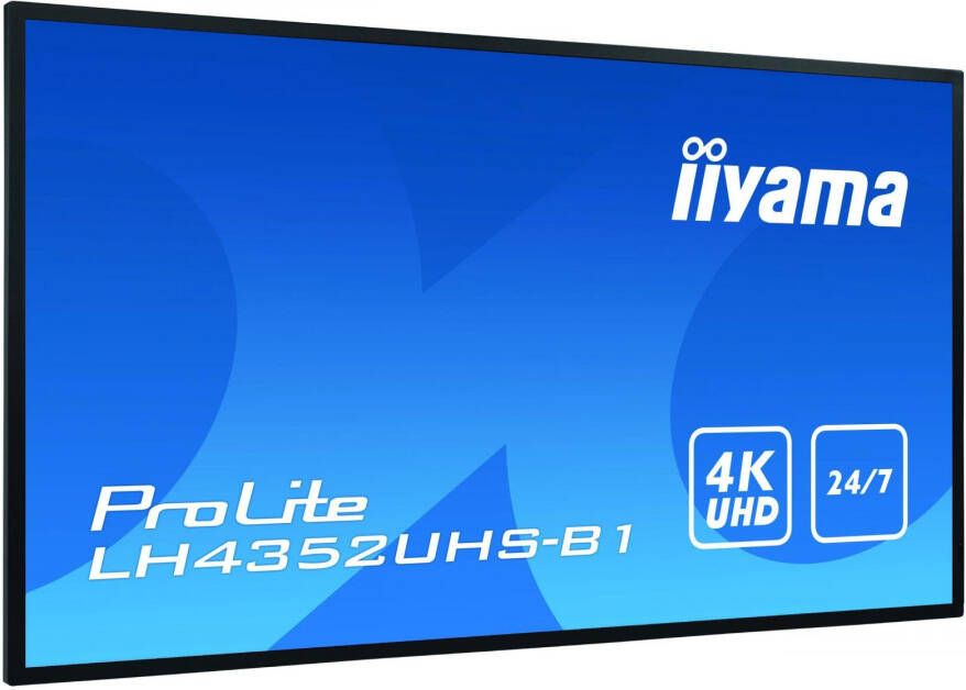 Iiyama LH4352UHS-B1 beeldkrant Digitale signage flatscreen 108 cm (42.5") IPS 500 cd mÂ² 4K Ultra HD Zwart Type processor Android