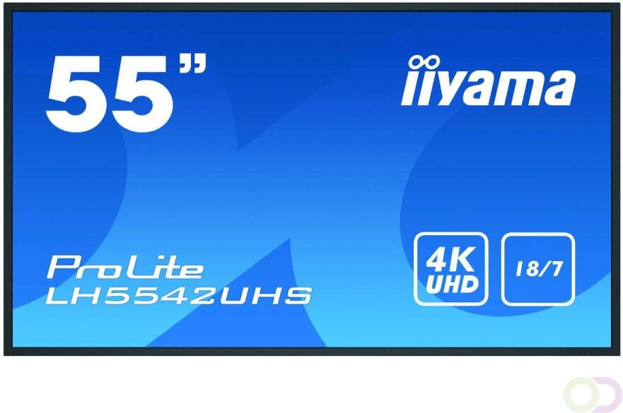 Iiyama LH5542UHS-B3 beeldkrant Digitale signage flatscreen 138 7 cm (54.6") IPS 500 cd mÂ² 4K Ultra HD Zwart Type processor Andro