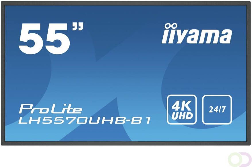 Iiyama LH5570UHB-B1 beeldkrant Digitale signage flatscreen 138 7 cm (54.6") VA 700 cd mÂ² 4K Ultra HD Zwart Type processor Androi