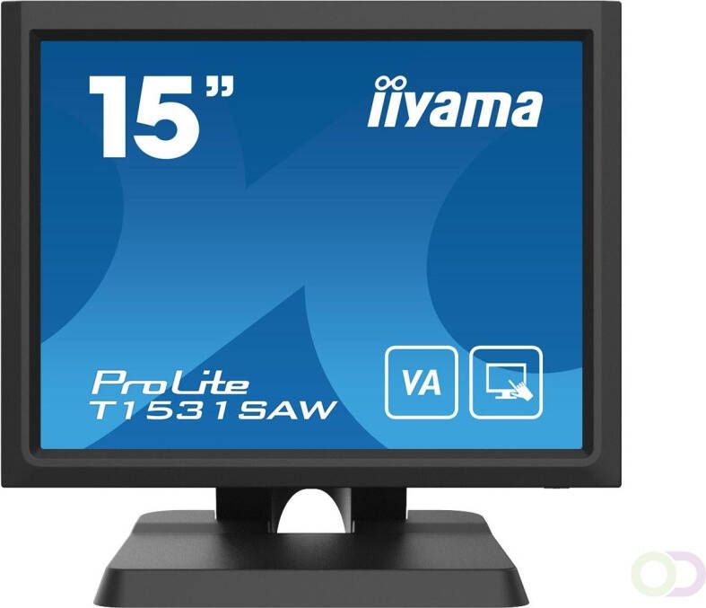 Iiyama ProLite T1531SAW-B6 touch screen-monitor 38 1 cm (15") 1024 x 768 Pixels Single-touch Multi-gebruiker Zwart (T1531SAW-B6)