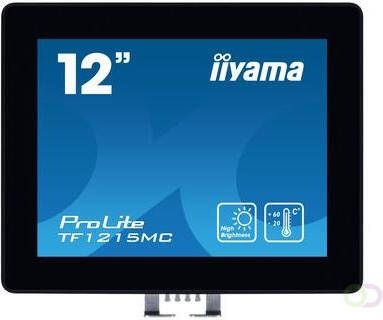 Iiyama ProLite TF1215MC-B1 touch screen-monitor 30 7 cm (12.1") 1024 x 768 Pixels Multi-touch Zwart (TF1215MC-B1)