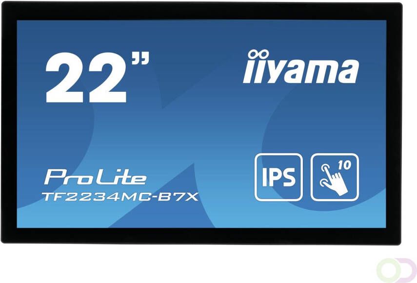 Iiyama ProLite TF2234MC-B7X touch screen-monitor 54 6 cm (21.5") 1920 x 1080 Pixels Multi-touch Multi-gebruiker Zwart (TF2234MC