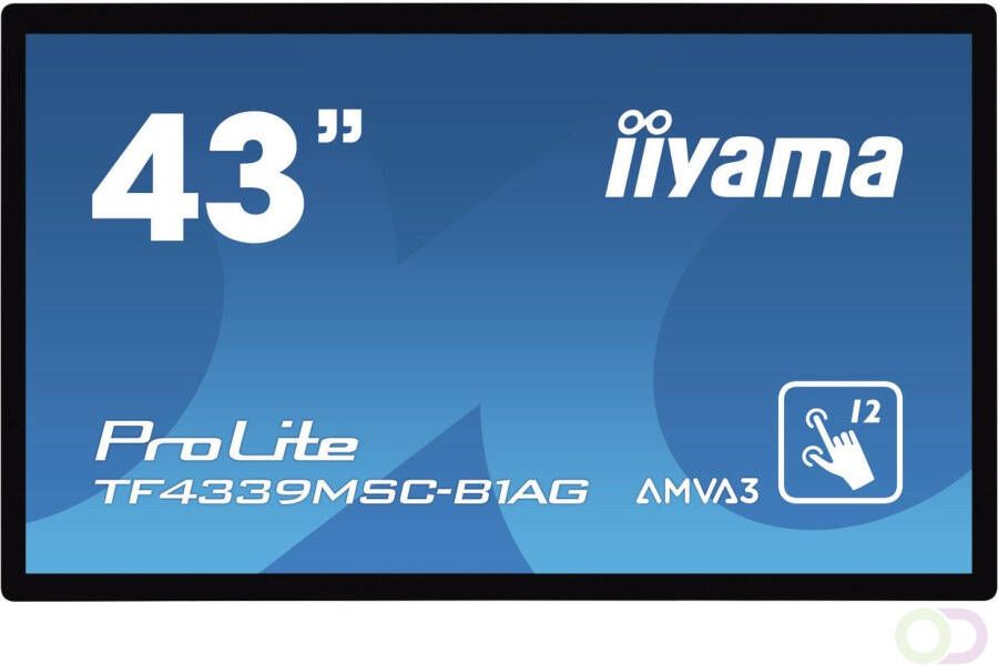 Iiyama ProLite TF4339MSC-B1AG touch screen-monitor 109 2 cm (43") 1920 x 1080 Pixels Multi-touch Multi-gebruiker Zwart (TF4339MS