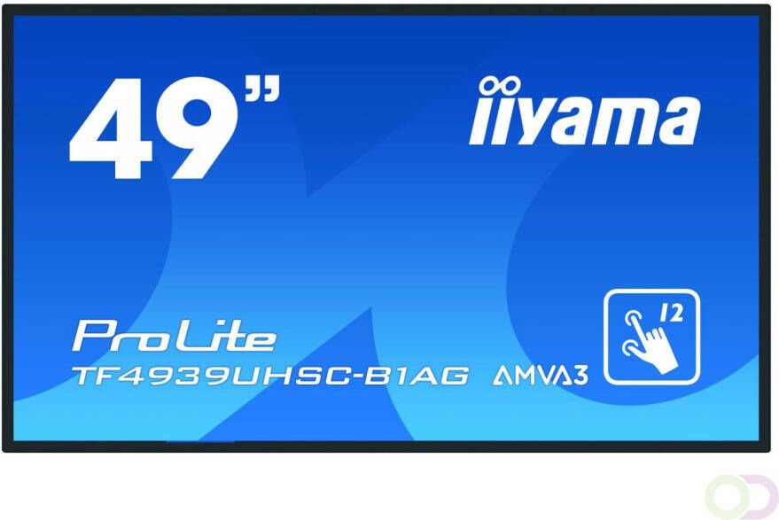 Iiyama ProLite TF4939UHSC-B1AG touch screen-monitor 124 5 cm (49") 3840 x 2160 Pixels Multi-touch Multi-gebruiker Zwart (TF4939U