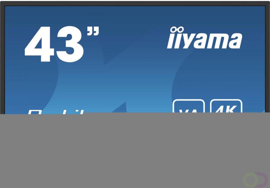 Iiyama ProLite X4373UHSU-B1 computer monitor 108 cm (42.5") 3840 x 2160 Pixels 4K Ultra HD Zwart (X4373UHSU-B1)