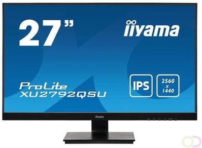 Iiyama ProLite XU2792QSU-B1 computer monitor 68 6 cm (27") 2560 x 1440 Pixels WQXGA LED Zwart (XU2792QSU-B1)