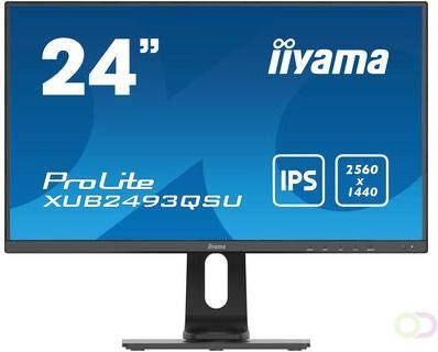 Iiyama ProLite XUB2493QSU-B1 computer monitor 60 5 cm (23.8") 2560 x 1440 Pixels Wide Quad HD LED Zwart (XUB2493QSU-B1)
