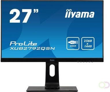 Iiyama ProLite XUB2792QSN-B1 computer monitor 68 6 cm (27") 2560 x 1440 Pixels WQXGA LED Zwart (XUB2792QSN-B1)