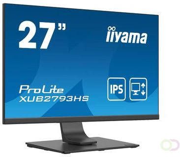 Iiyama ProLite XUB2793HS-B4 computer monitor 68 6 cm (27") 1920 x 1080 Pixels Full HD LED Zwart (XUB2793HS-B4)