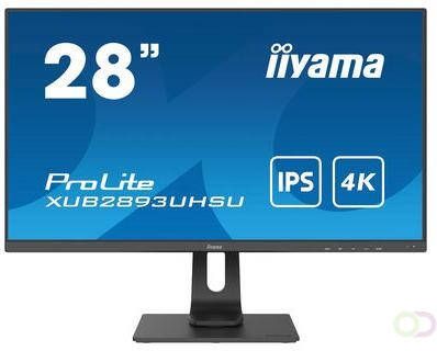 iiyama ProLite XUB2893UHSU-B1 computer monitor 71 1 cm (28") 3840 x 2160 Pixels 4K Ultra HD LED Zwart (XUB2893UHSU-B1)