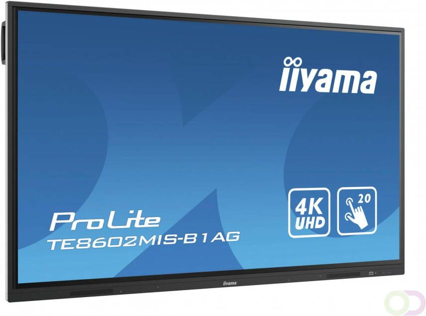 Iiyama TE8602MIS-B1AG interactive whiteboards & accessories 2 18 m (86") 3840 x 2160 Pixels Touchscreen Zwart (TE8602MIS-B1AG)