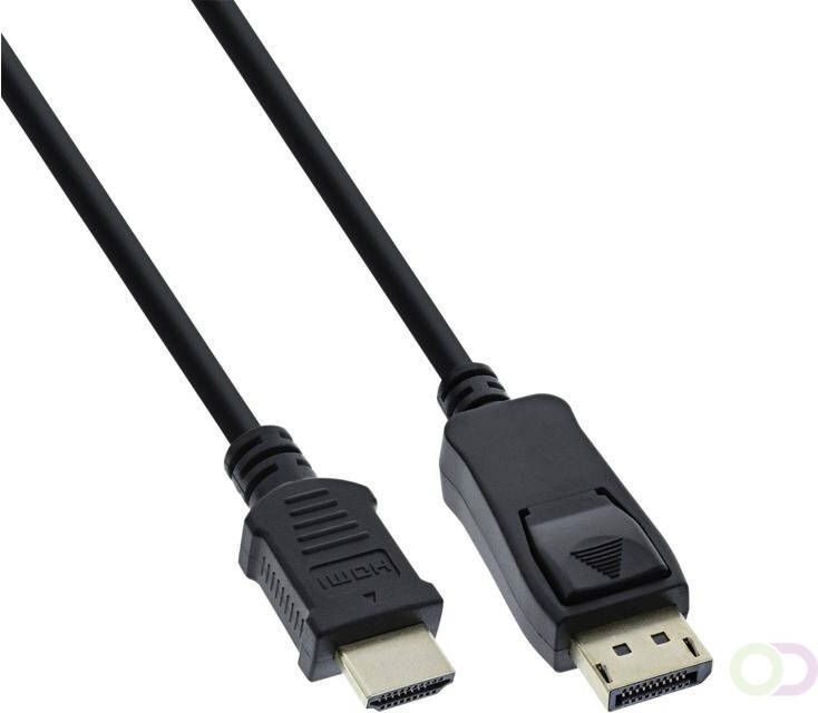 InLine Kabel Displayport HDMI 4K M M 2 meter zwart