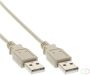 InLine Kabel USB-A 2.0 M-M 2 meter beige - Thumbnail 2