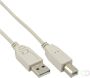 InLine Kabel USB-A USB-B 2.0 M 3 meter beige - Thumbnail 2