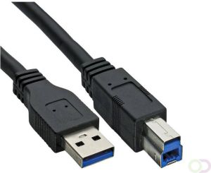 InLine Kabel USB-A USB-B 3.0 M 0.5 meter zwart
