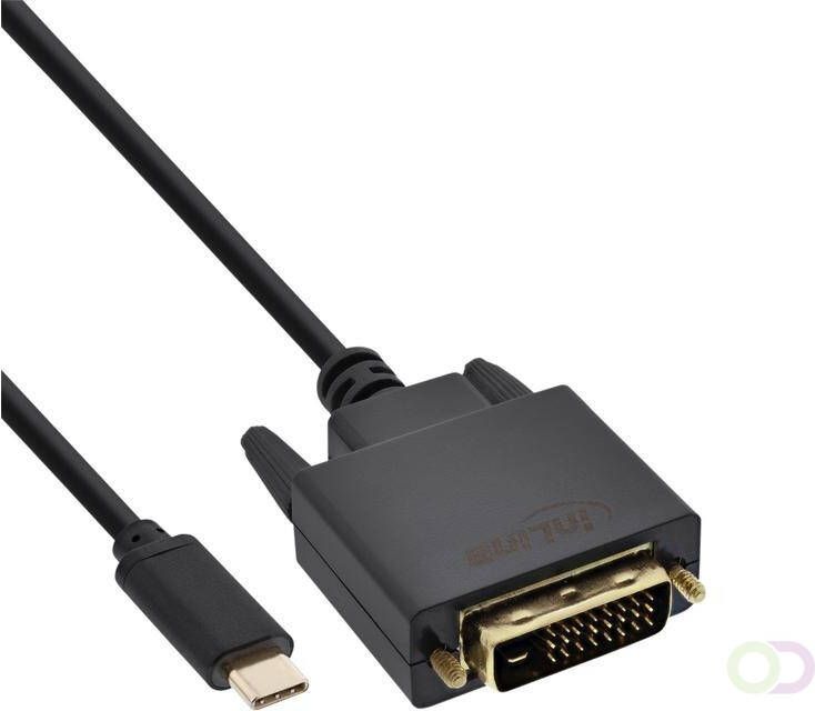 InLine Kabel USB-C DVI 24 1 3.1 1080P M M 2 meter zwart