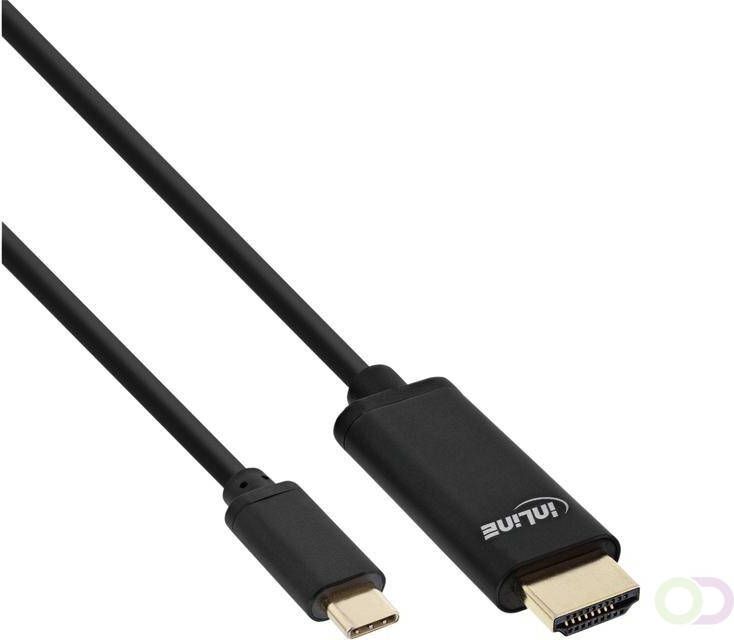 InLine Kabel USB C HDMI 3.1 2.0 4K M M 2 meter zwart
