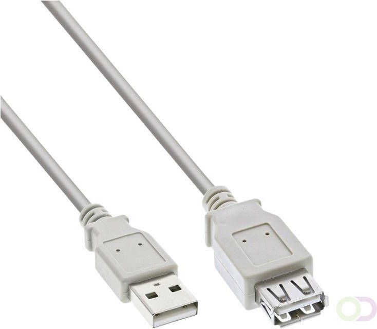InLine Kabel verlengkabel USB-A 2.0 M-V 3 meter grijs
