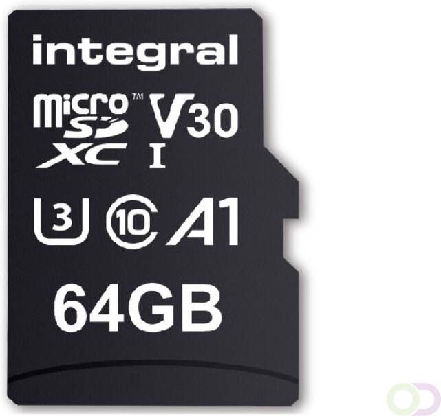 Integral Geheugenkaart microSDHC V30 64GB
