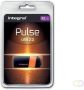 Integral Pulse USB 2.0 stick 32 GB zwart oranje - Thumbnail 2