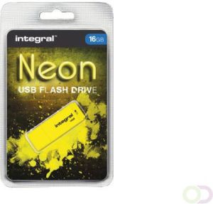 Integral Neon USB 2.0 stick 16 GB geel